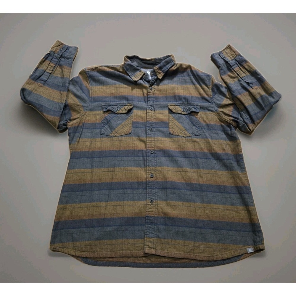Ascend Flannel Button-Up Shirt Mens‎ 2XL Plaid Long Sleeve Outdoors Pockets